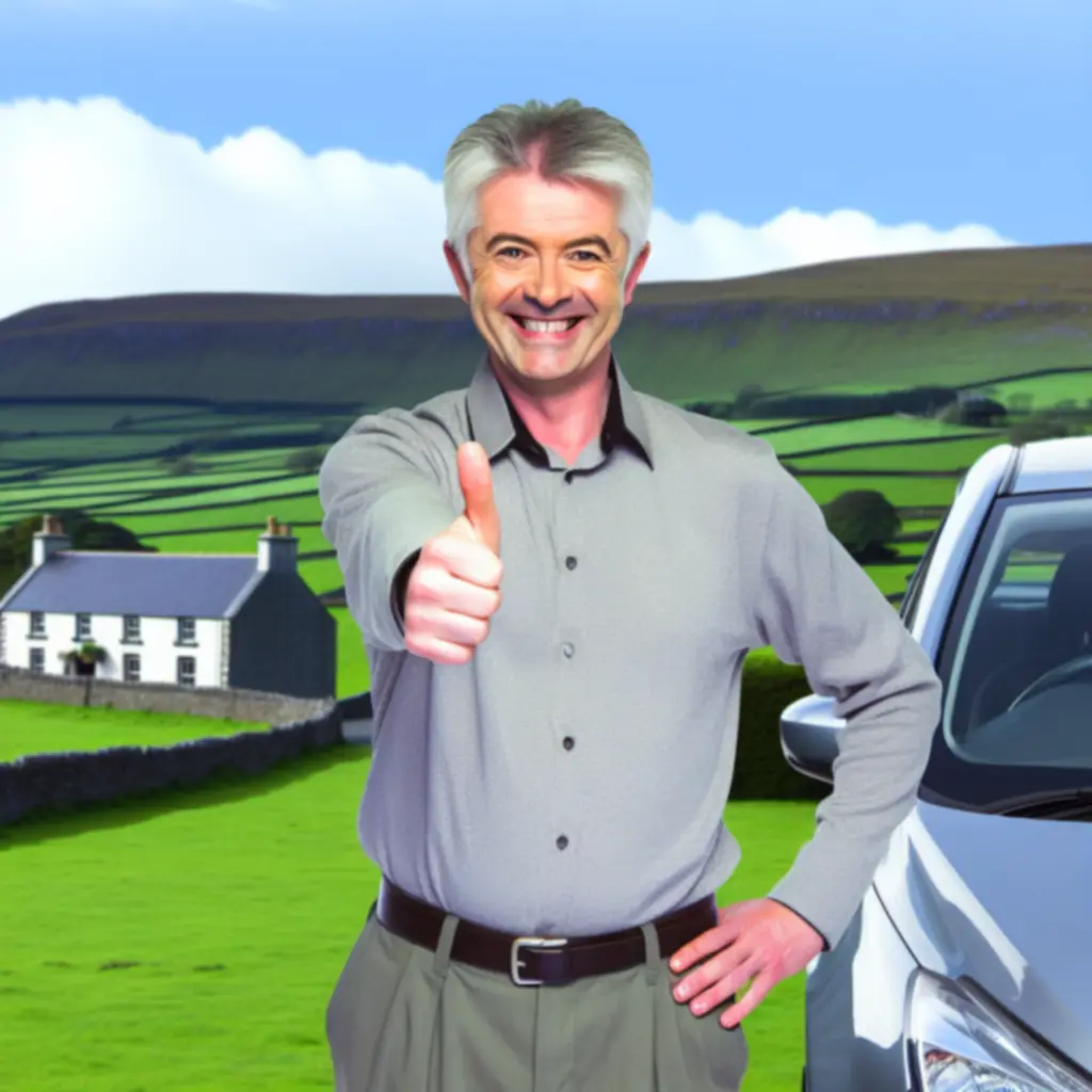Smiling driver representing a satisfied BOK AUTOS NI LTD customer