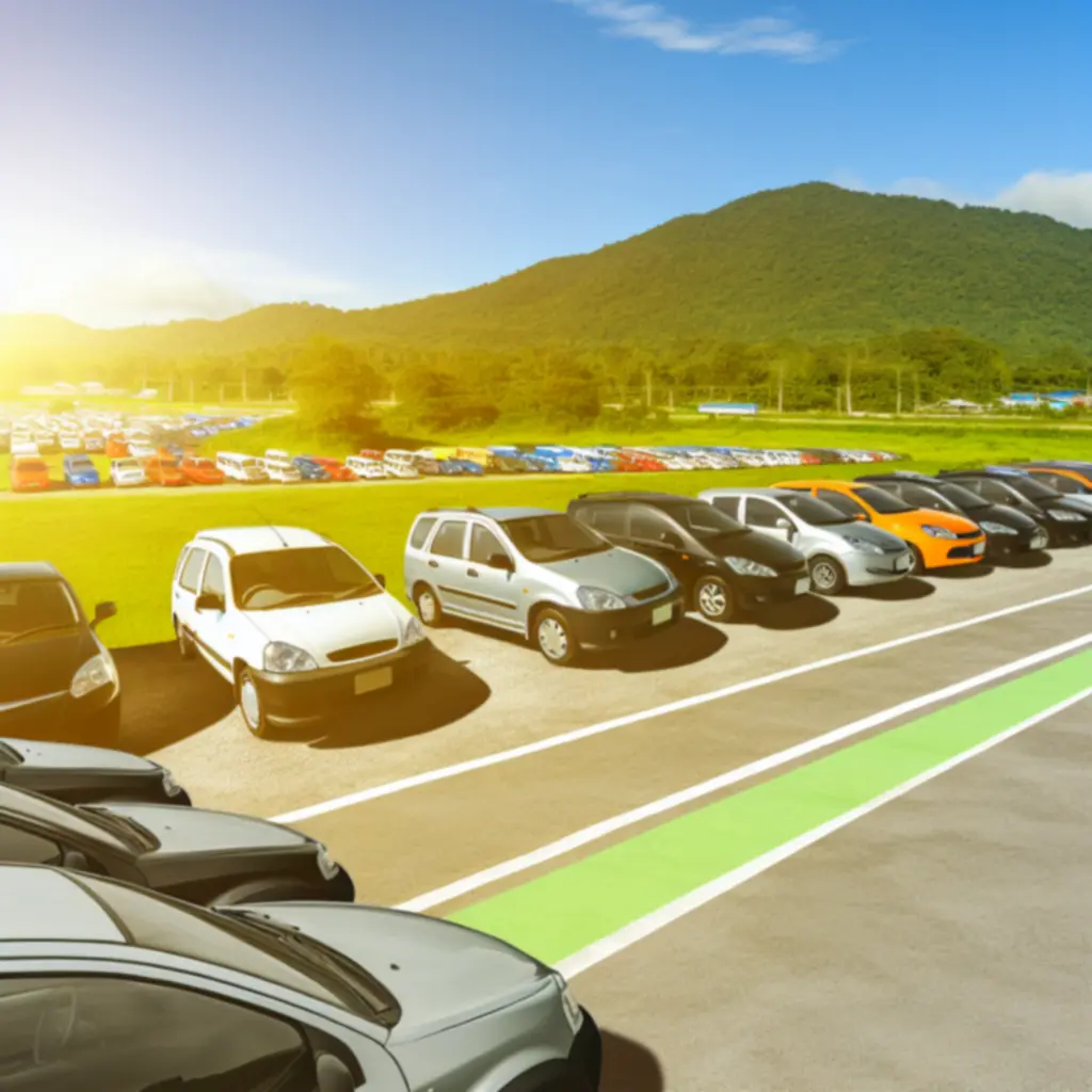 Modern fleet of vehicles from BOK AUTOS NI LTD parked roadside