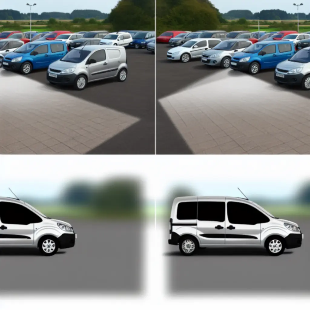 Selection of light motor vehicles available for rental