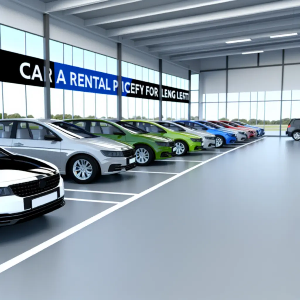 Row of vehicles available for long-term leasing